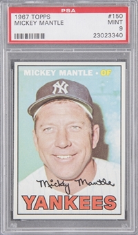 1967 Topps #150 Mickey Mantle – PSA MINT 9